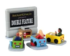 Lemax BACKYARD DRIVE-IN, SET OF 4
