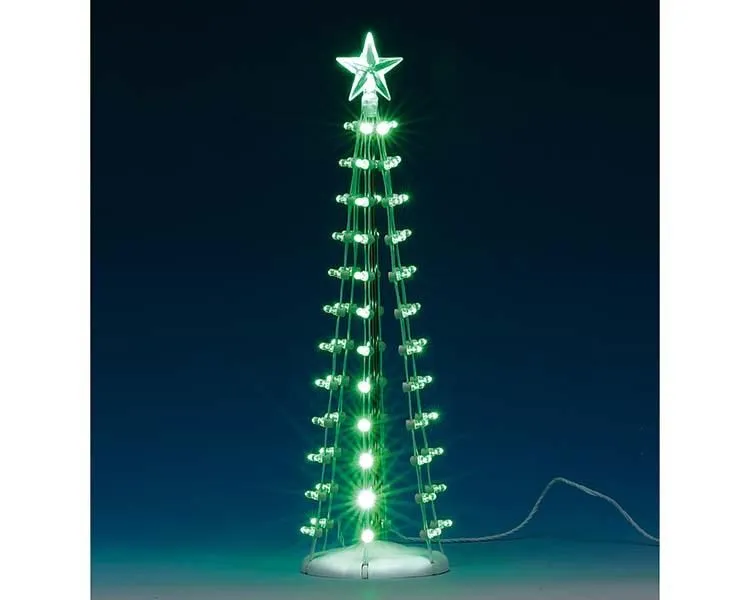 LEMAX LIGHTED SILHOUETTE TREE (GREEN), B/O (4.5V)