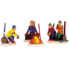 LEMAX SKIERS' CAMP FIRE, SET VAN 4, B/O (4.5V)